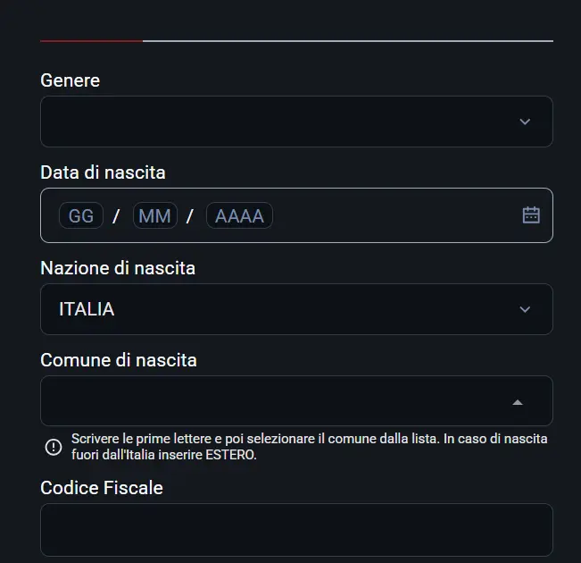 Dati Personali per Eplay24 Login