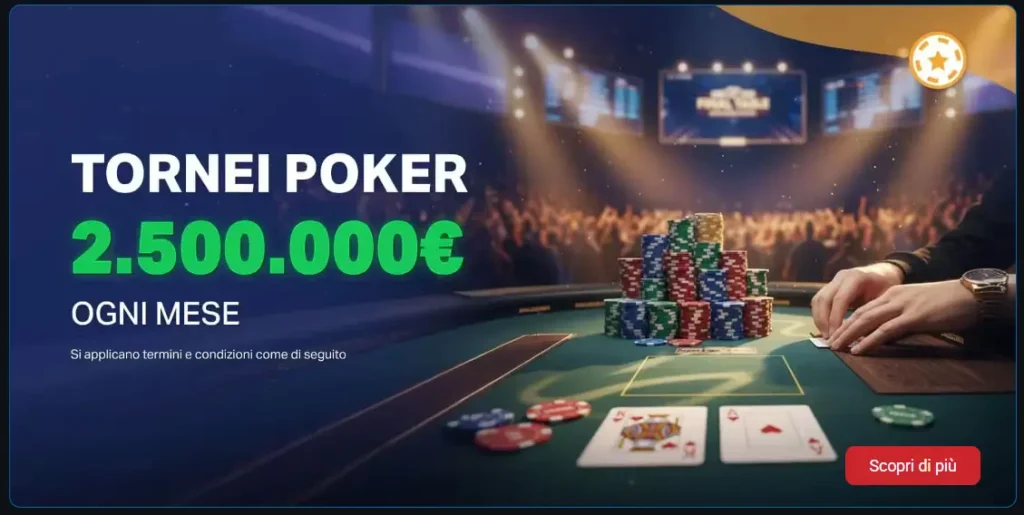 Tornei Poker su E Play 24 Live Casino