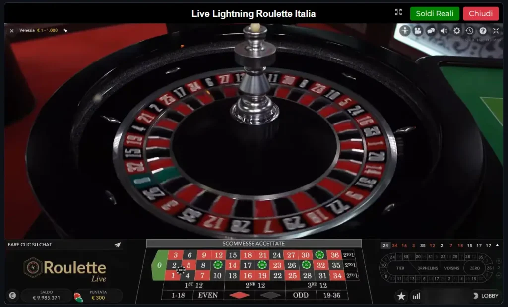 Live Lightning Roulette Italia